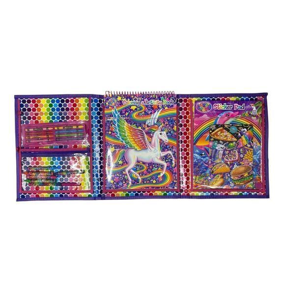 Lisa Frank Tikanni 2020 Trifold Carrying Case Art Stickers Coloring Book Puzzle - Picture 3 of 7